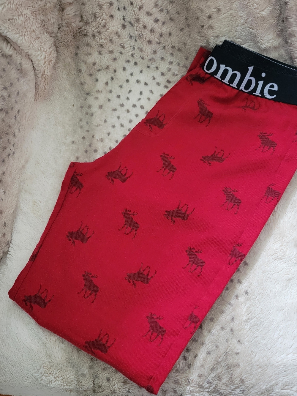 abercrombie kids Red Sleepwear Bottoms with Black Logo